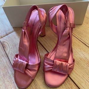 NEW Diane Von Furstenberg Pink Slide In Heels, Size 6 1/2 M